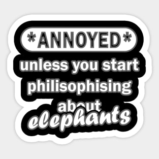 Funny elephant saying trunk retro Africa Sticker